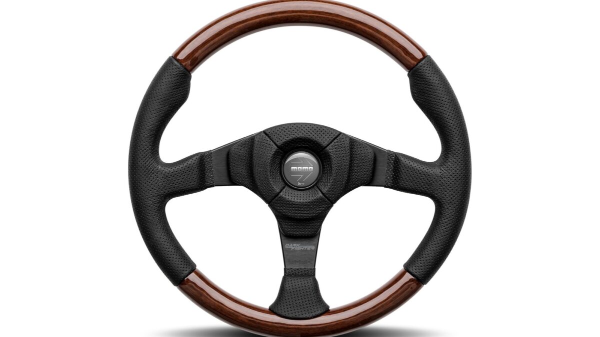 MOMO Dark Fighter Wood 350mm Steering Wheel