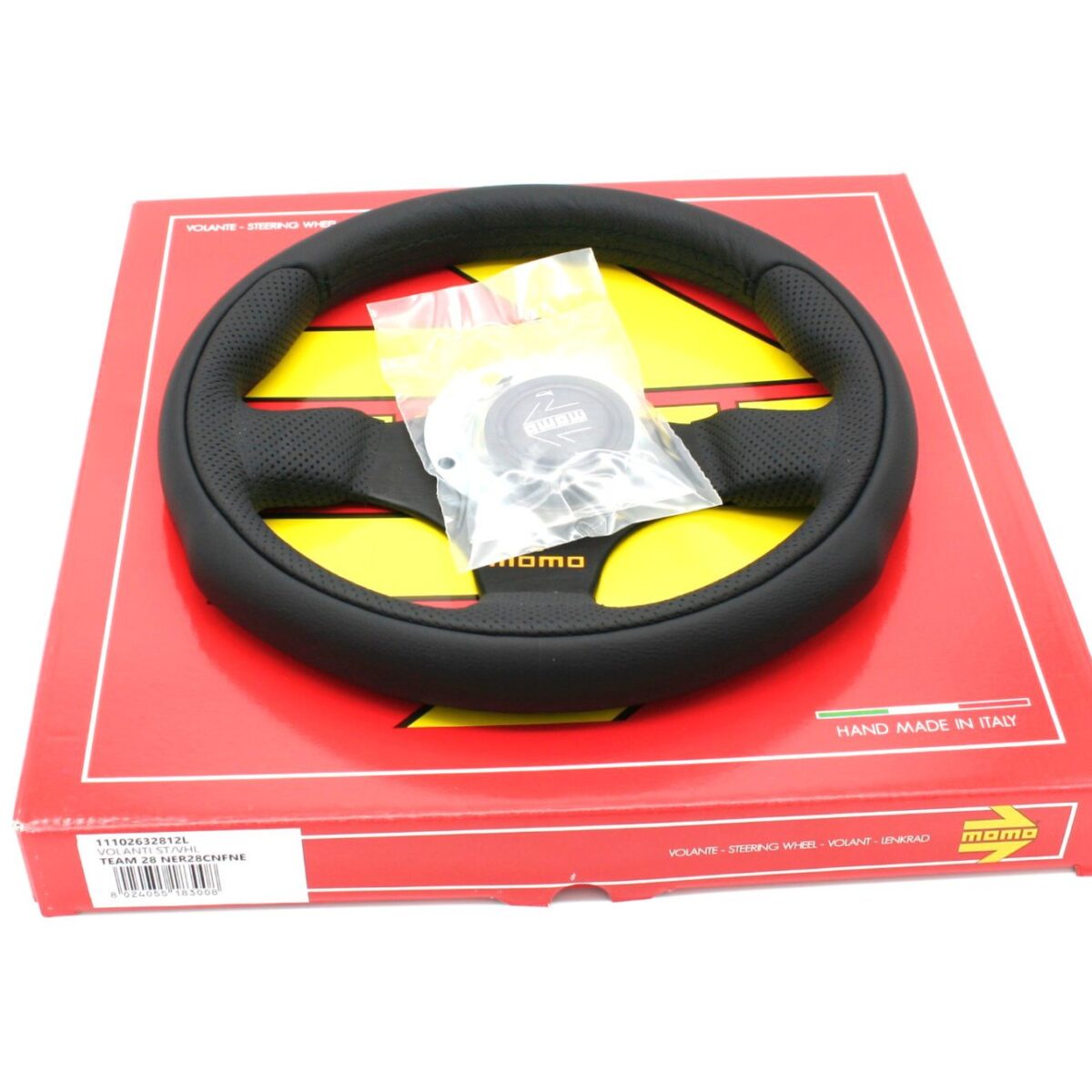Amazon.com: MOMO TEAM Black Leather Steering Wheel - 280MM