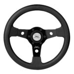 Luisi Falcon Black Steering Wheel 310mm - Black Polyurethane / Black Spokes