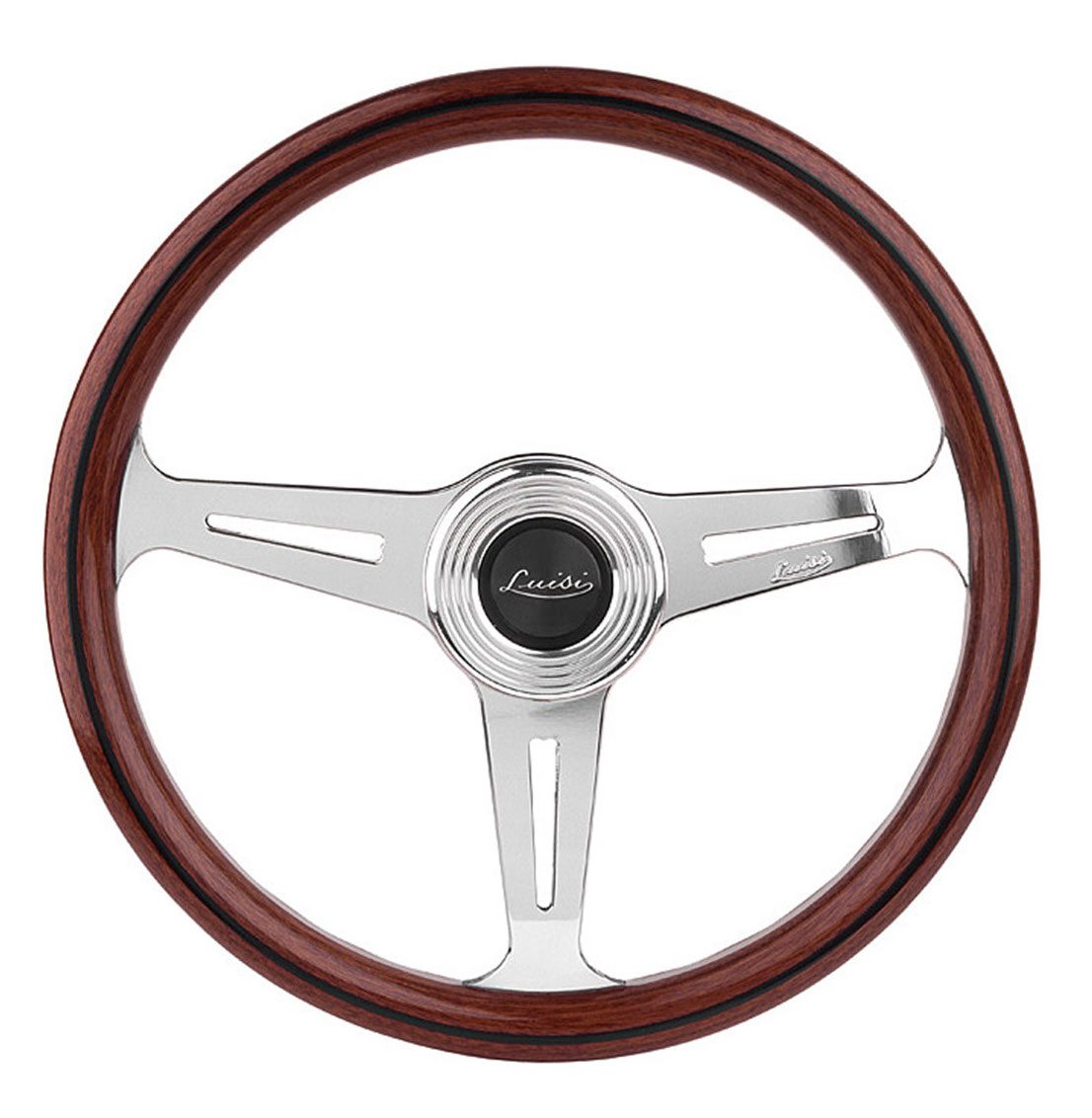 Luisi Italy Vintage Steering Wheel Montecarlo 390mm Wood Polished Spokes Classic
