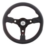 Luisi Racing Steering Wheel 350mm - Black Leather / Black Spokes