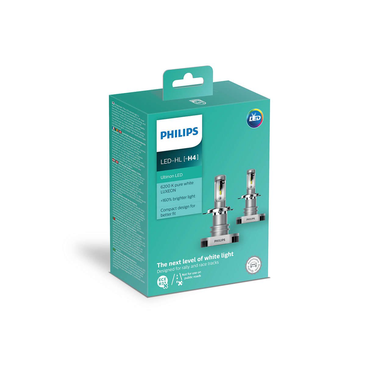 PHILIPS Ultinon LED 6200K H4 Bulbs