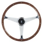 NARDI ND Anni '50 Steering Wheel 380mm - Wood / Polished Spokes