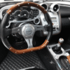 5055.35.3000 1 NARDI ND Kallista Steering Wheel 350mm - Wood / Black Leather / Polished Spokes