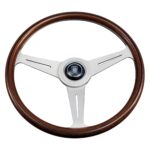 NARDI ND Classic Steering Wheel 360mm - Mahogany Wood / Satin Spokes