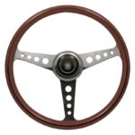 NARDI ND Classic Anni '60 Steering Wheel 360mm - Mahogany Wood / Polished Spokes