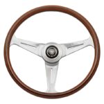 NARDI ND Classic Steering Wheel 390mm - Mahogany Wood / Satin Spokes