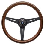 NARDI ND Classic Steering Wheel 360mm - Mahogany Wood / Black Spokes