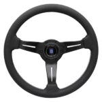 NARDI ND Deep Corn Steering Wheel 350mm - Black Leather / Black Spokes