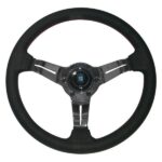 NARDI ND Deep Corn Steering Wheel 330mm - Black Leather / Polished Spokes
