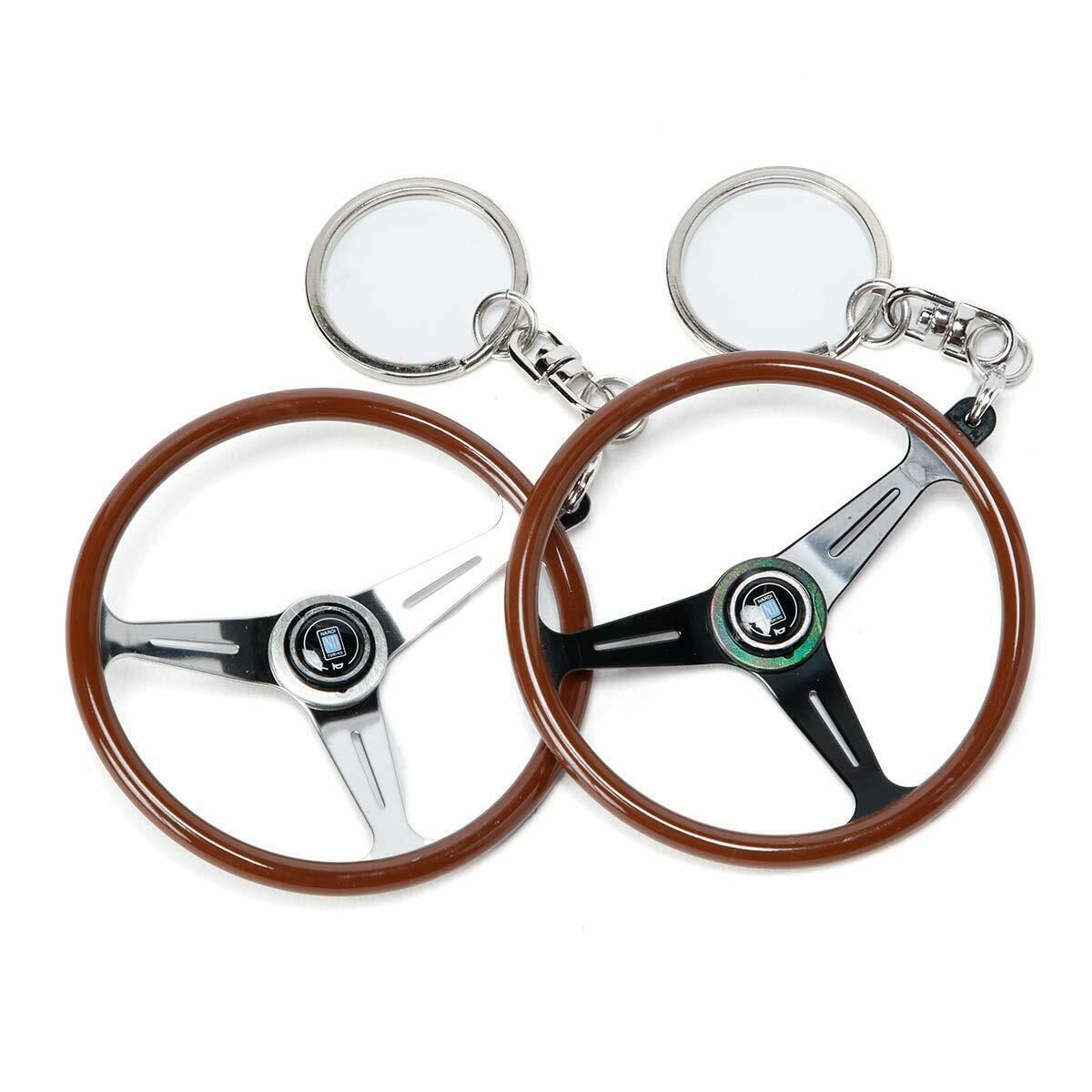 Racing Car Steering Wheel Zinc Alloy Mini Keychain Key Keyring 2018 Pendent Y6T5