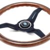 NARDI ND Deep Corn Steering Wheel 330mm - Mahogany Wood / Black Spokes