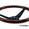 NARDI ND Deep Corn Steering Wheel 350mm - Mahogany Wood / Black Spokes