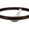 NARDI ND Deep Corn Steering Wheel 350mm - Mahogany Wood / Polished Spokes