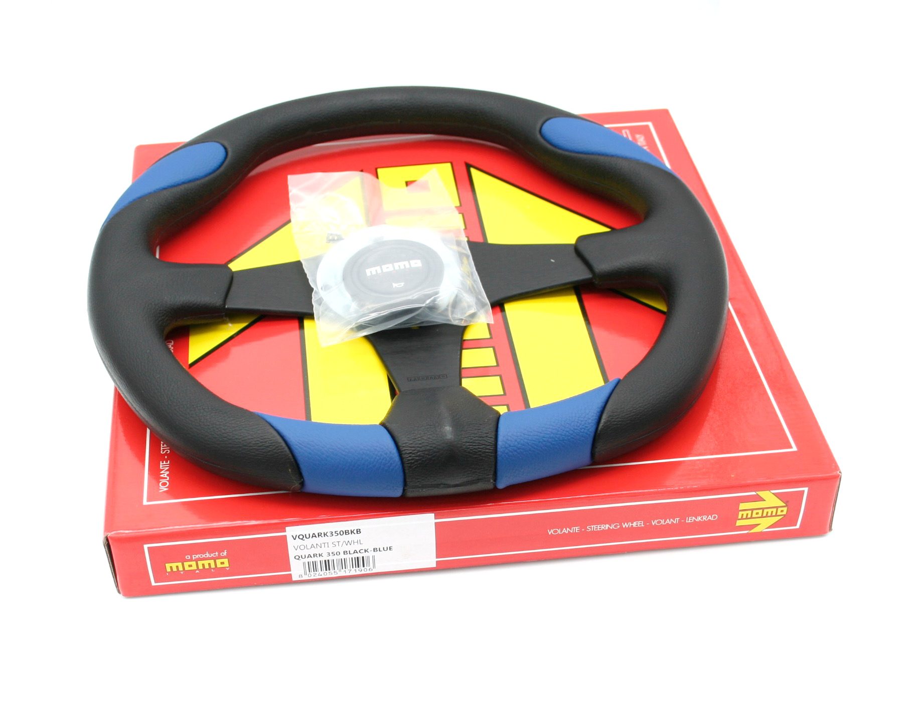 MOMO Quark Blue 350mm Steering Wheel Brand New