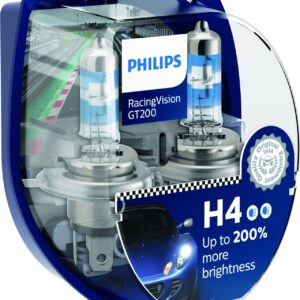 PHILIPS RacingVision GT200 H7 Halogen Bulbs +200% More Light