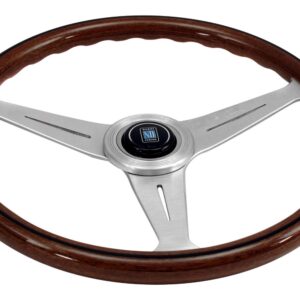 NARDI ND Classic Steering Wheel 390mm - Wood Silver Spokes KBA/ABE Nr. 70065