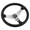6069-35-3093 NARDI ND Deep Corn Steering Wheel 350mm - Black Airleather Polished Spokes