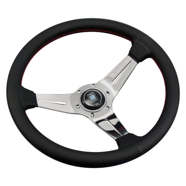 6069-35-3093 NARDI ND Deep Corn Steering Wheel 350mm - Black Airleather Polished Spokes