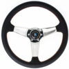 6069.35.3093 NARDI ND Deep Corn Steering Wheel 350mm - Black Airleather Polished Spokes