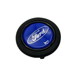 Ford Blue Steering Wheel Horn Push Button 58mm - Round Lip