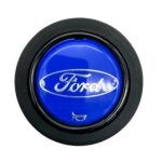 Ford Blue Steering Wheel Horn Push Button 58mm - Round Lip