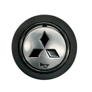 Mitsubishi Black Steering Wheel Horn Push Button 58mm - Round Lip