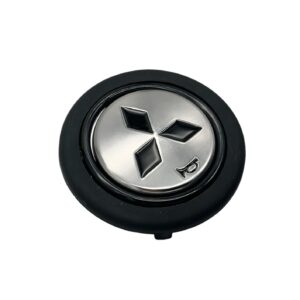 Mitsubishi Black Steering Wheel Horn Push Button 58mm - Round Lip