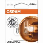 W1.2W 12V 1.2W W2x4.6d 2 pieces blister OSRAM