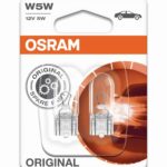 W5W 12V 5W W2.1x9.5d 2 pieces blister OSRAM