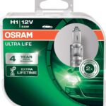 H1 12V 55W P14.5s ULTRA LIFE 4 year warranty 2 pcs OSRAM