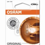 2W glass base double blister 12V original OSRAM