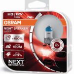 H3 12V 55W PK22s NIGHT BREAKER® LASER +150% more brightness 2 pieces OSRAM