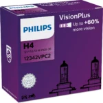 H4 12V 60/55W P43t Vision Plus +60% 2 pcs. Philips