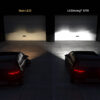 Light Comparison Garage Wall Non LED vs LEDriving XTR LEDriving® XTR H7 12V 18W PX26d 6000K Cool White 2pcs NO ECE OSRAM