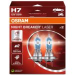 H7 12V 55W PX26d NIGHT BREAKER® LASER +150% more brightness 2 pieces OSRAM