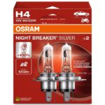 H4 12V 60/55W P43t NIGHT BREAKER® SILVER +100% 2 pcs. OSRAM