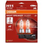 H11 12V 55W PGJ19-2 NIGHT BREAKER® SILVER +100% 2 pcs OSRAM