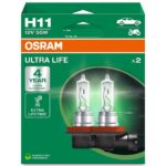 H11 12V 55W PGJ19-2 ULTRA LIFE 4 year warranty 2pcs. OSRAM