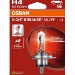 H4 12V 60/55W P43t NIGHT BREAKER® SILVER +100% 1 piece OSRAM