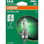 H4 12V 60/55W P43t ULTRA LIFE 4 year warranty 1st. Blister OSRAM