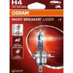 H4 12V 60/55W P43t NIGHT BREAKER® LASER +150% more brightness 1pc. Blister OSRAM