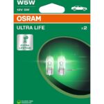 W5W 12V W2.1x9.5d 5W ULTRA LIFE 2pcs. Blister OSRAM