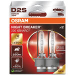 D2S 35W XENARC® NIGHT BREAKER® LASER +220% 3 year guarantee* 2 pieces OSRAM