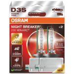 D3S 35W XENARC® NIGHT BREAKER® LASER +220% 3 year guarantee* 2 pieces OSRAM