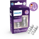LED W5W 12V 0.9W Ultinon Pro6000 with street approval 6000K 2 pcs. Philips