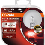 H1 12V 55W P14.5s NIGHT BREAKER® SILVER +100% 2 pcs OSRAM