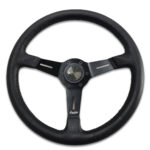 Luisi Grifon Steering Wheel 370mm - Black Polyurethane / Black Spokes
