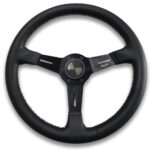 Luisi Mistral Steering Wheel 372mm - Black Leather / Black Spokes