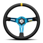 MOMO Mod.08 Racing Steering Wheel 330mm - Black Leather / Blue Spokes